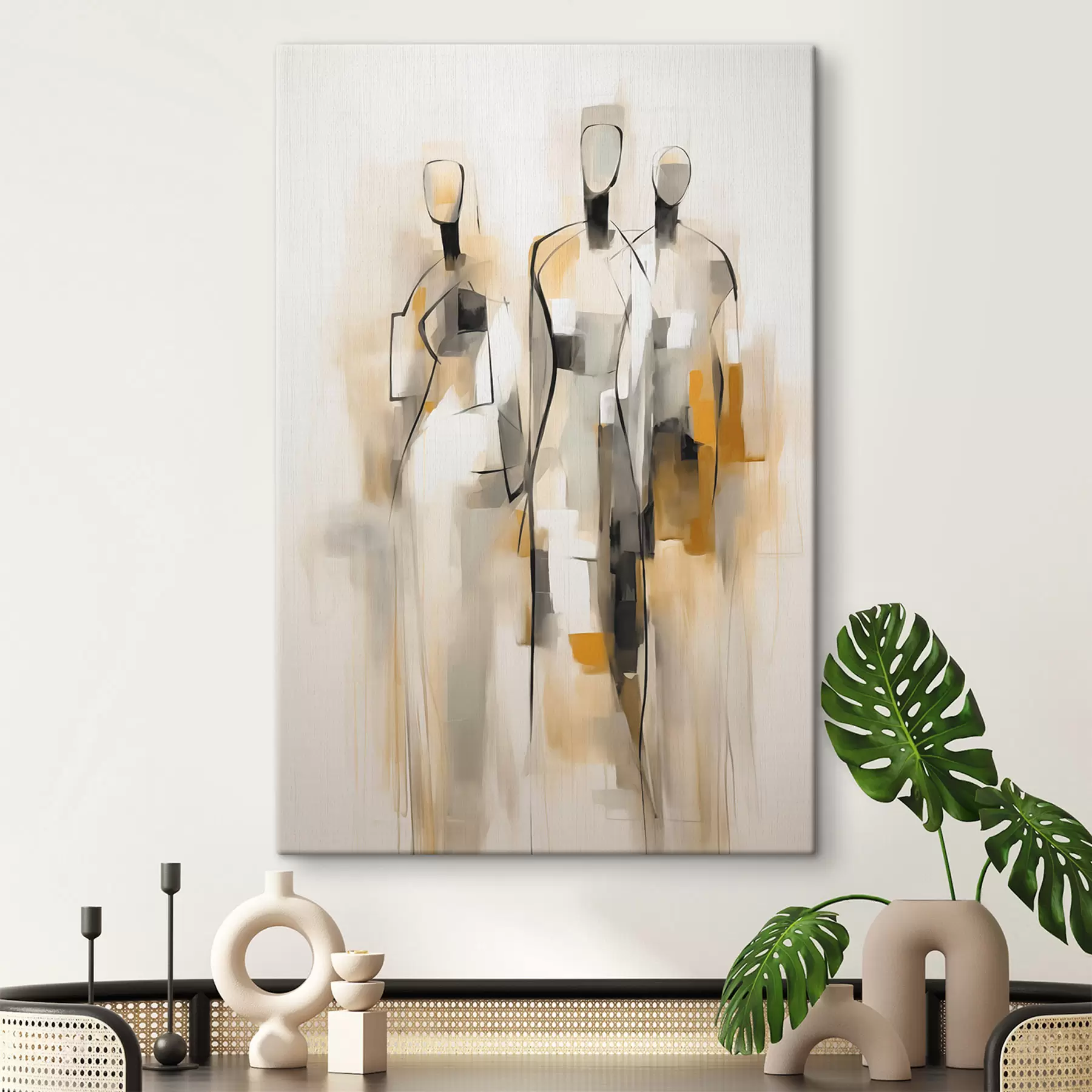  Peintures Silhouettes abstraites s48173