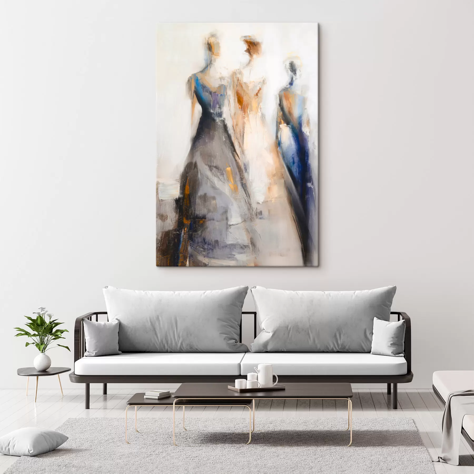  Peintures Élégantes silhouettes féminines abstraites s48179