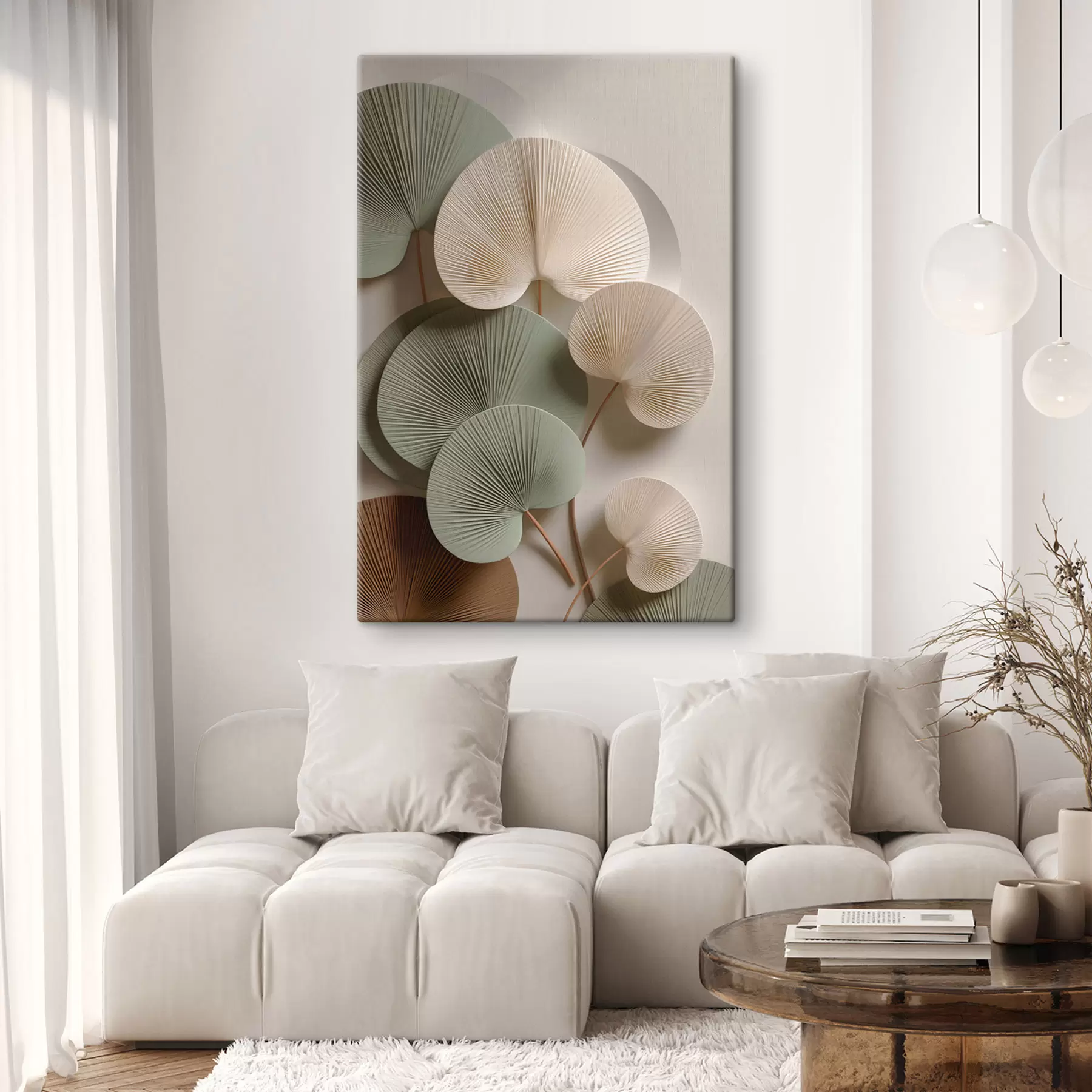  Peintures Composition abstraite avec des feuilles s48225