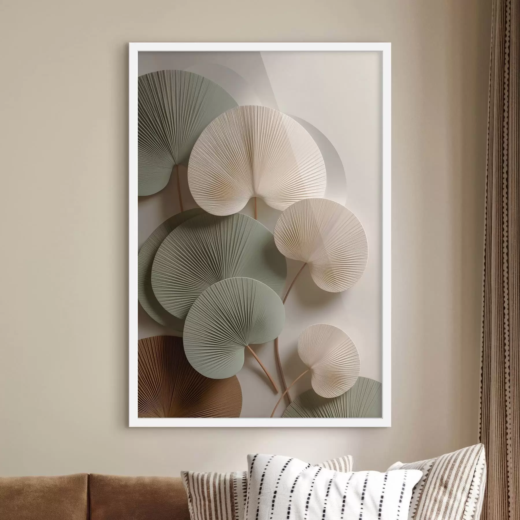 Papier peint photo Composition abstraite avec des feuilles f48225