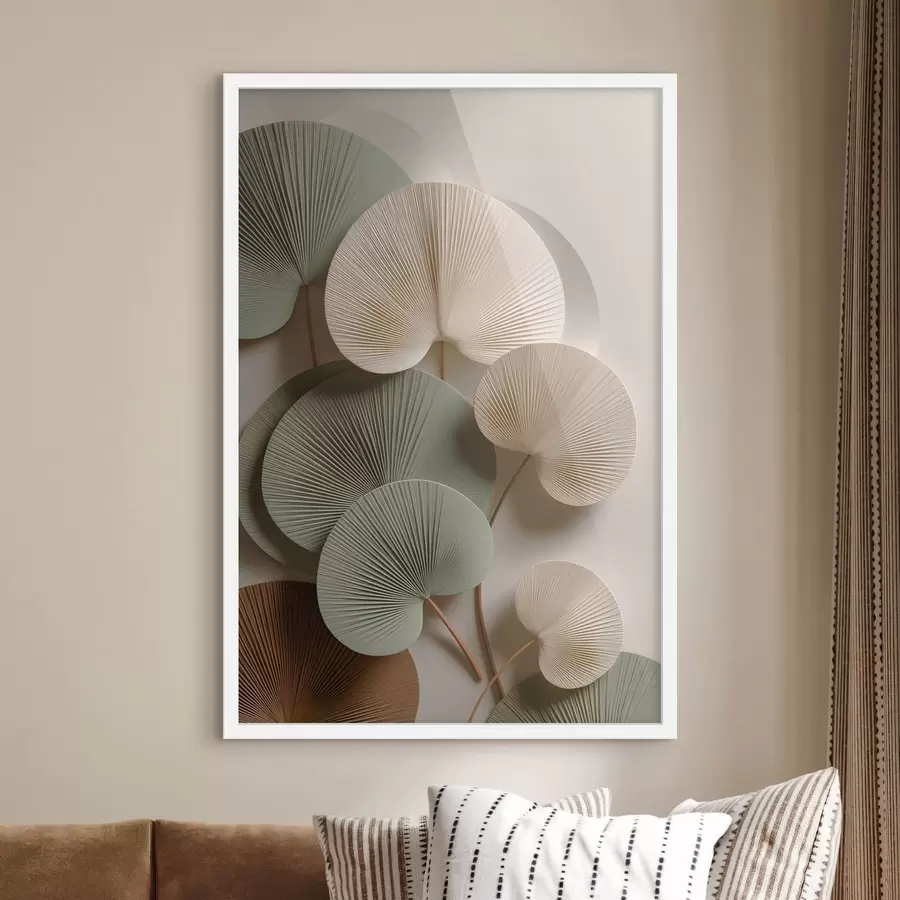 Papier peint photo Composition abstraite avec des feuilles f48225