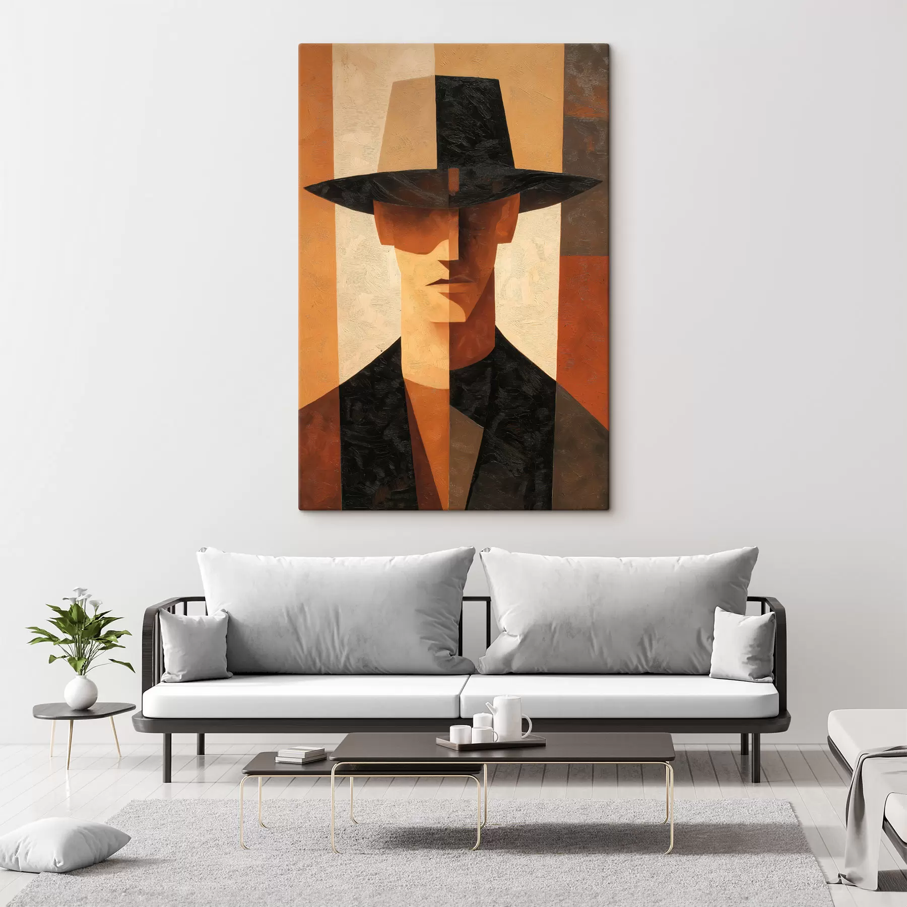  Peintures Portrait abstrait géométrique s48231