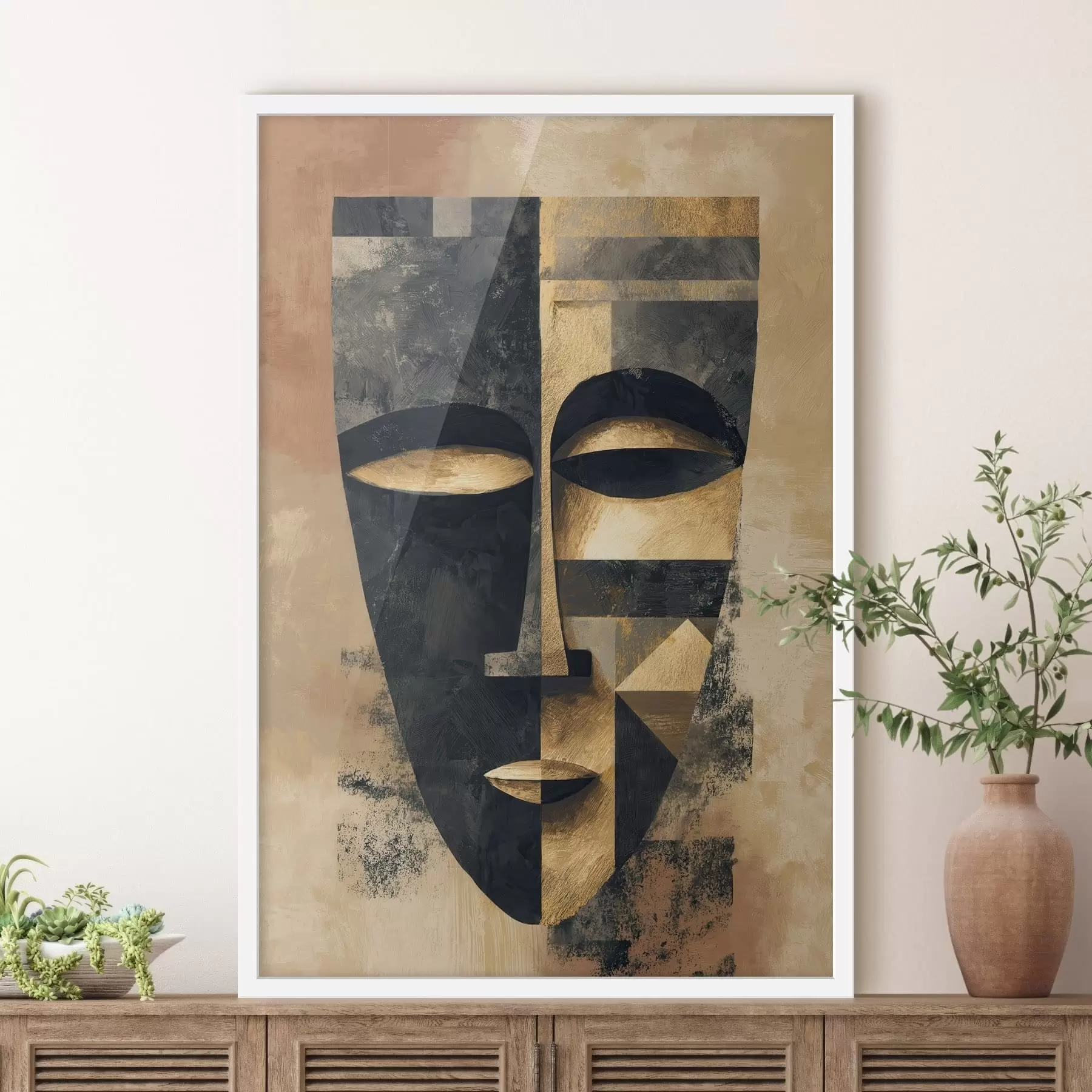 Papier peint photo Visage abstrait f48248