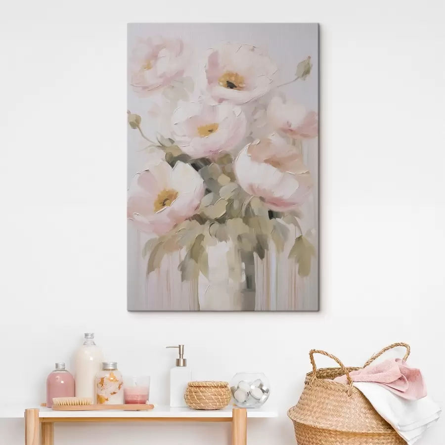  Peintures Fleurs abstraites dans un vase imitation peinture s48264