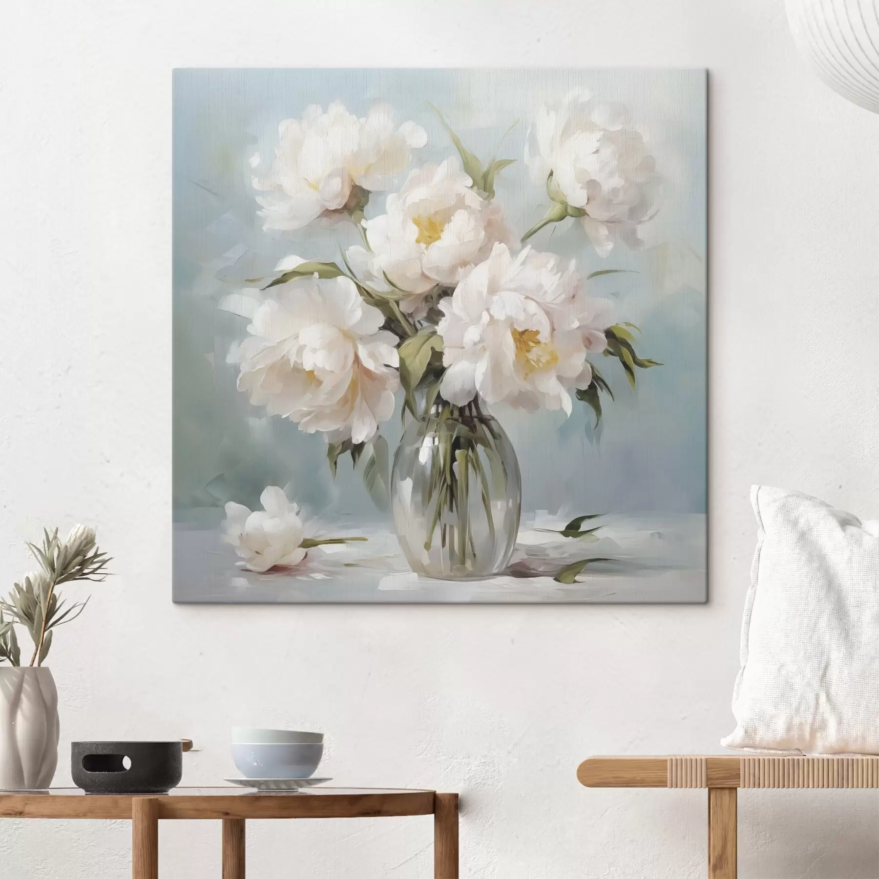  Peintures Pivoines dans un vase imitation peinture s48265