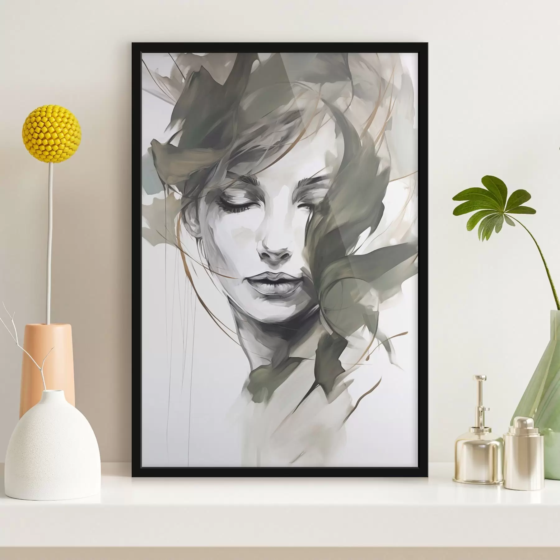 Papier peint photo Portrait féminin abstrait f48270