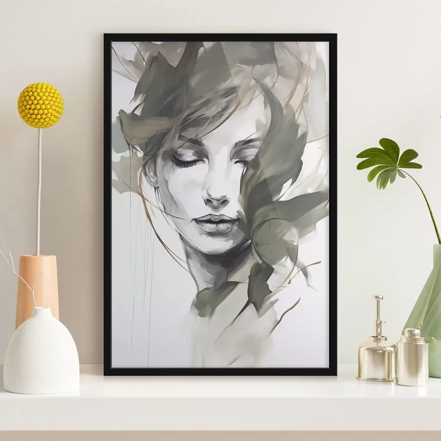 Papier peint photo Portrait féminin abstrait f48270