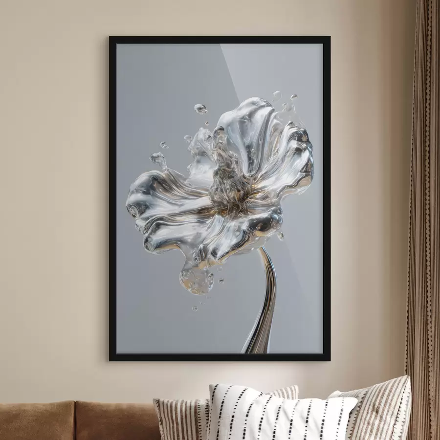 Papier peint photo fleur dans un style à texture liquide f47956