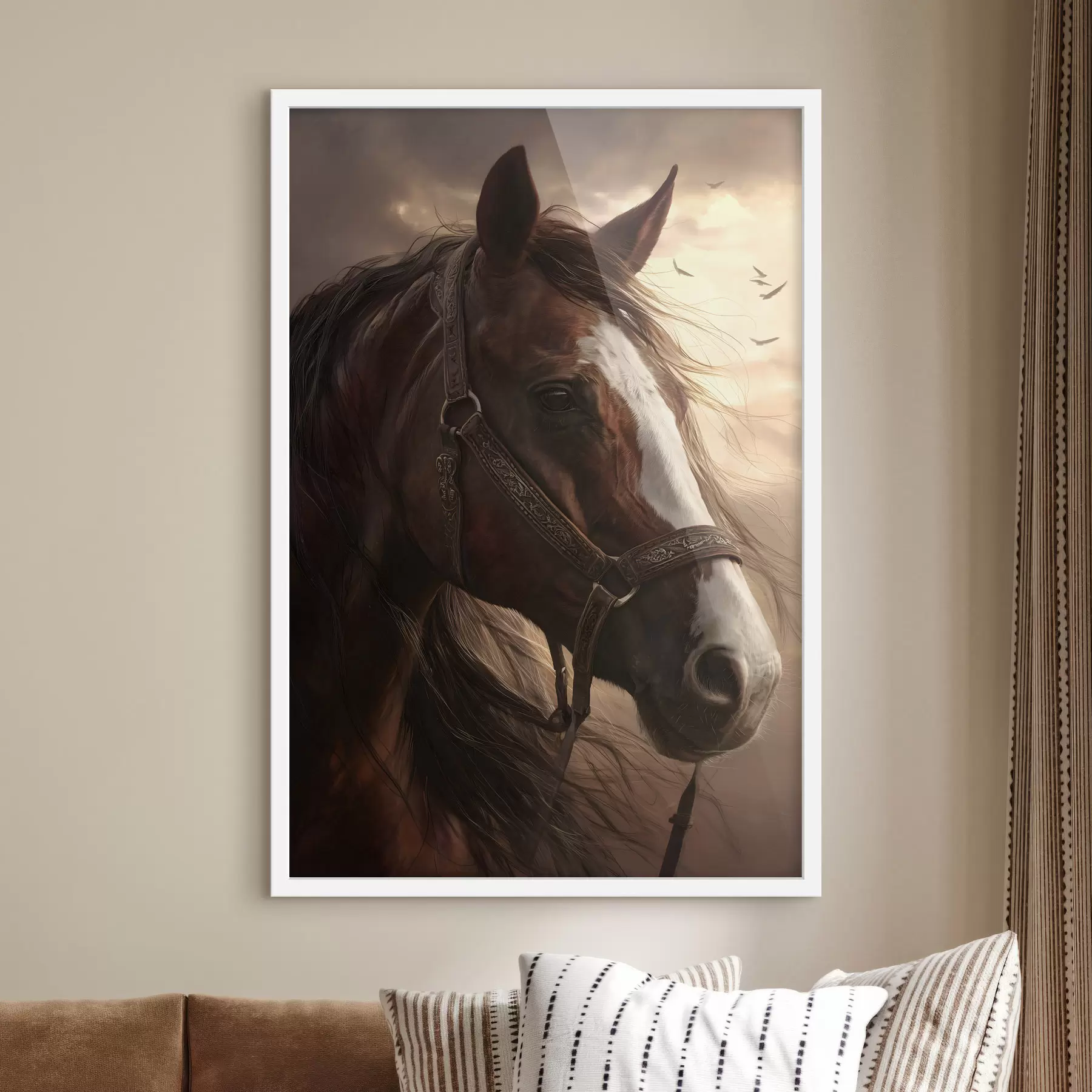 Fotobehang portret van een bruine paard f48291