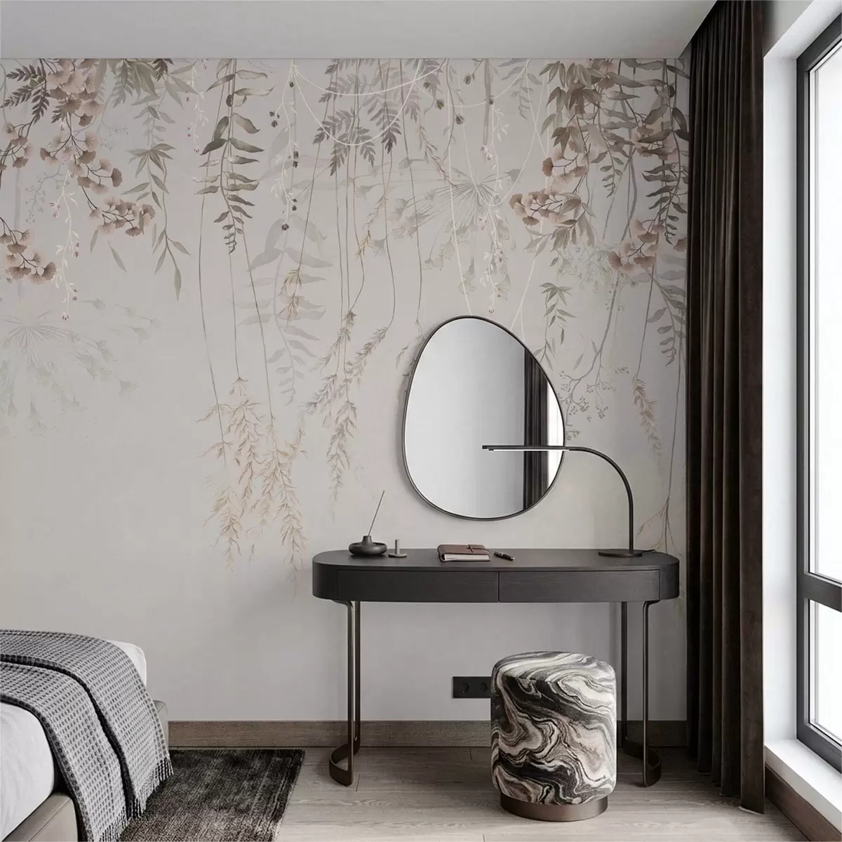 Fotobehang Hangende tuin — Taupe w05320v2