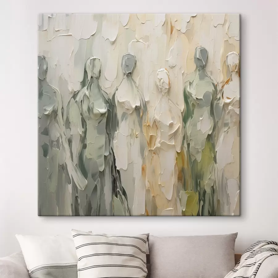  Peintures Silhouettes abstraites imitant la peinture s48275