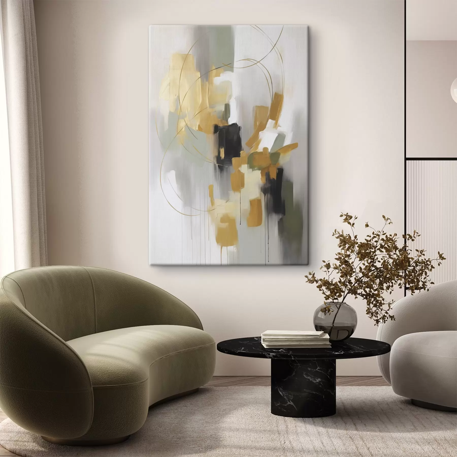  Schilderijen Abstractie imitatie van schilderkunst s48324