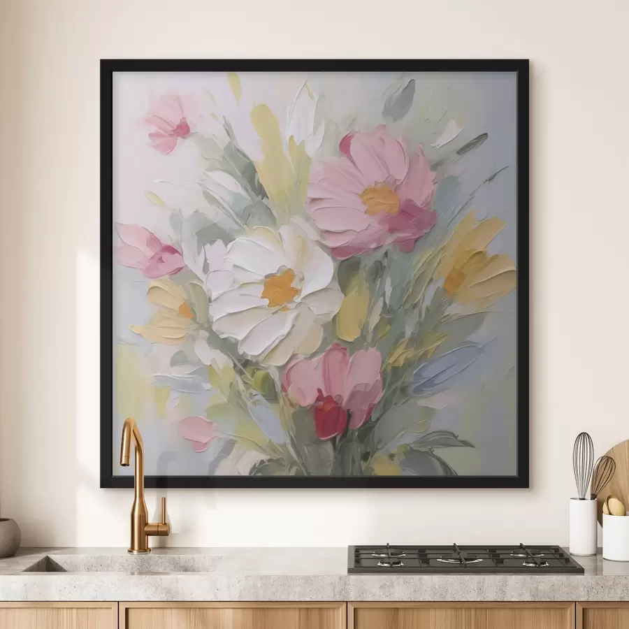 Papier peint photo Bouquet de fleurs imitation peinture f48317