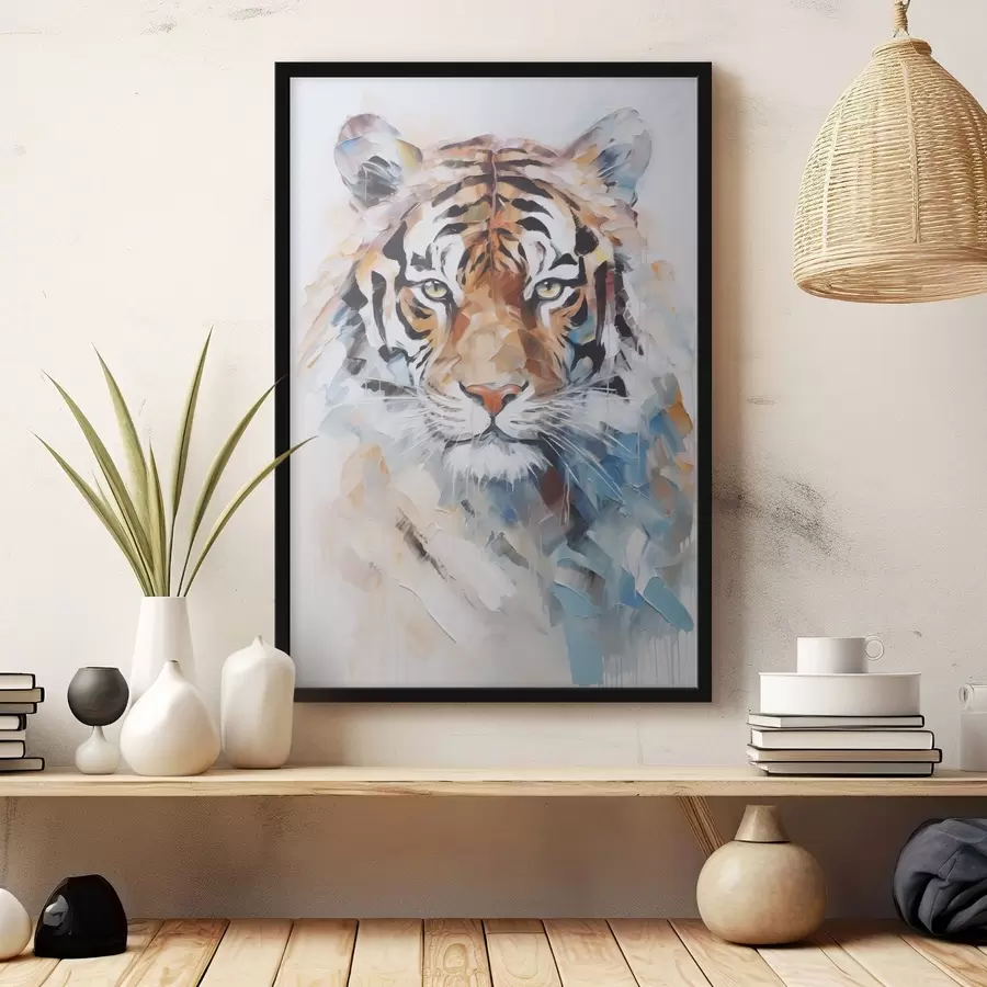Papier peint photo Peinture imitation tigre f48318