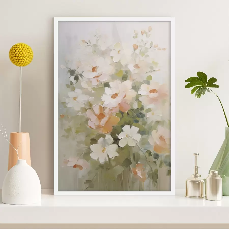 Papier peint photo Peinture imitation fleurs f48322
