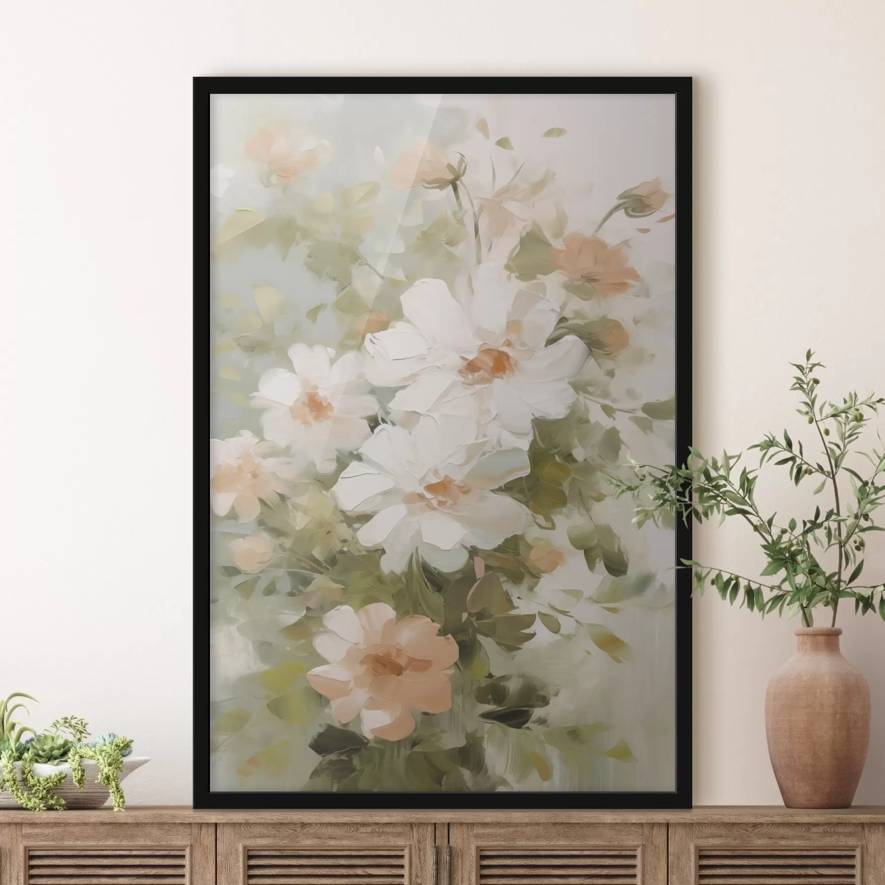 Papier peint photo Fleurs délicates imitation peinture f48323