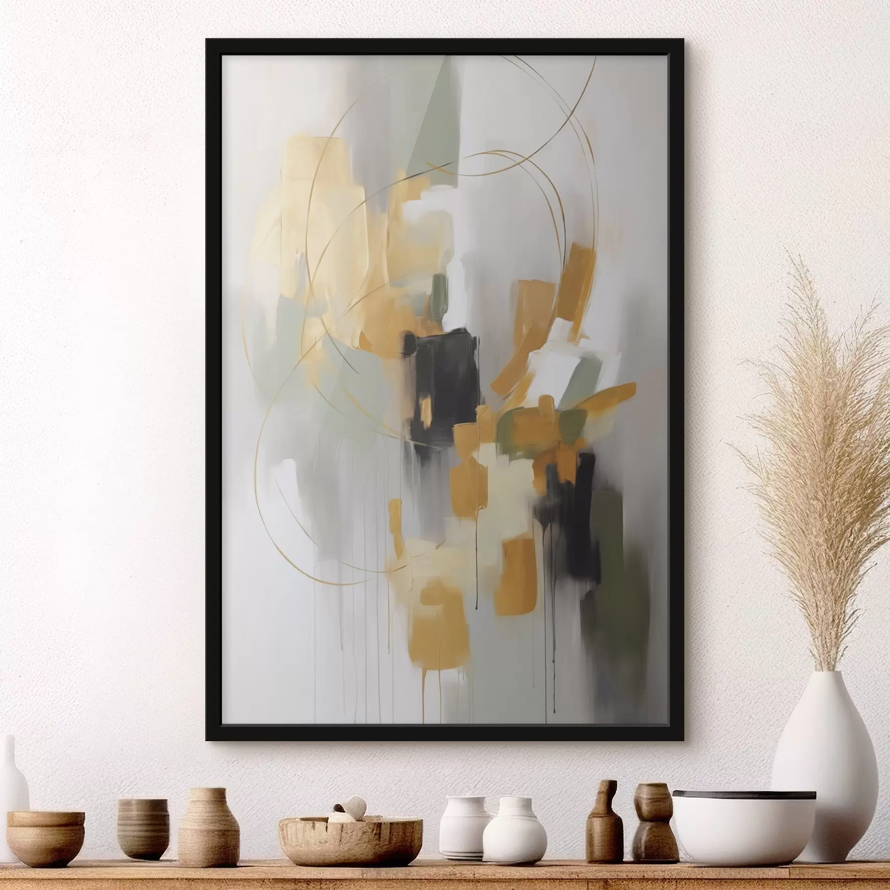 Fotobehang Abstractie imitatie van schilderkunst f48324