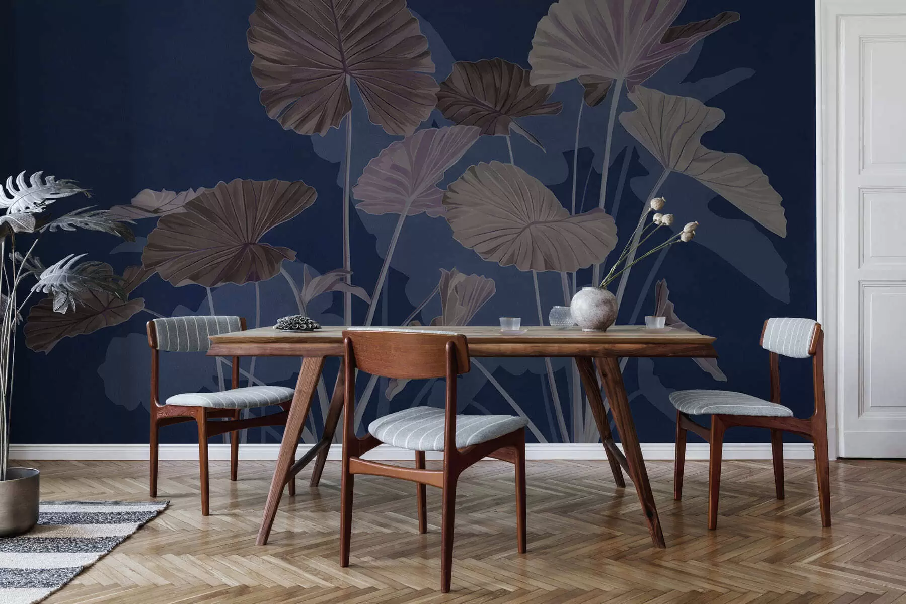 Papier peint photo Jardin des lotus peints w05364