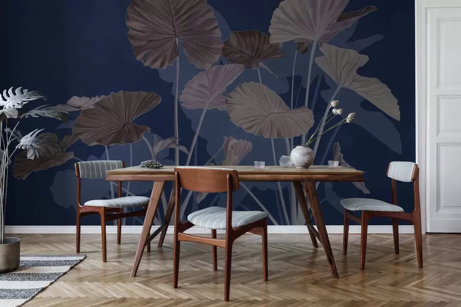 Papier peint photo Jardin des lotus peints w05364