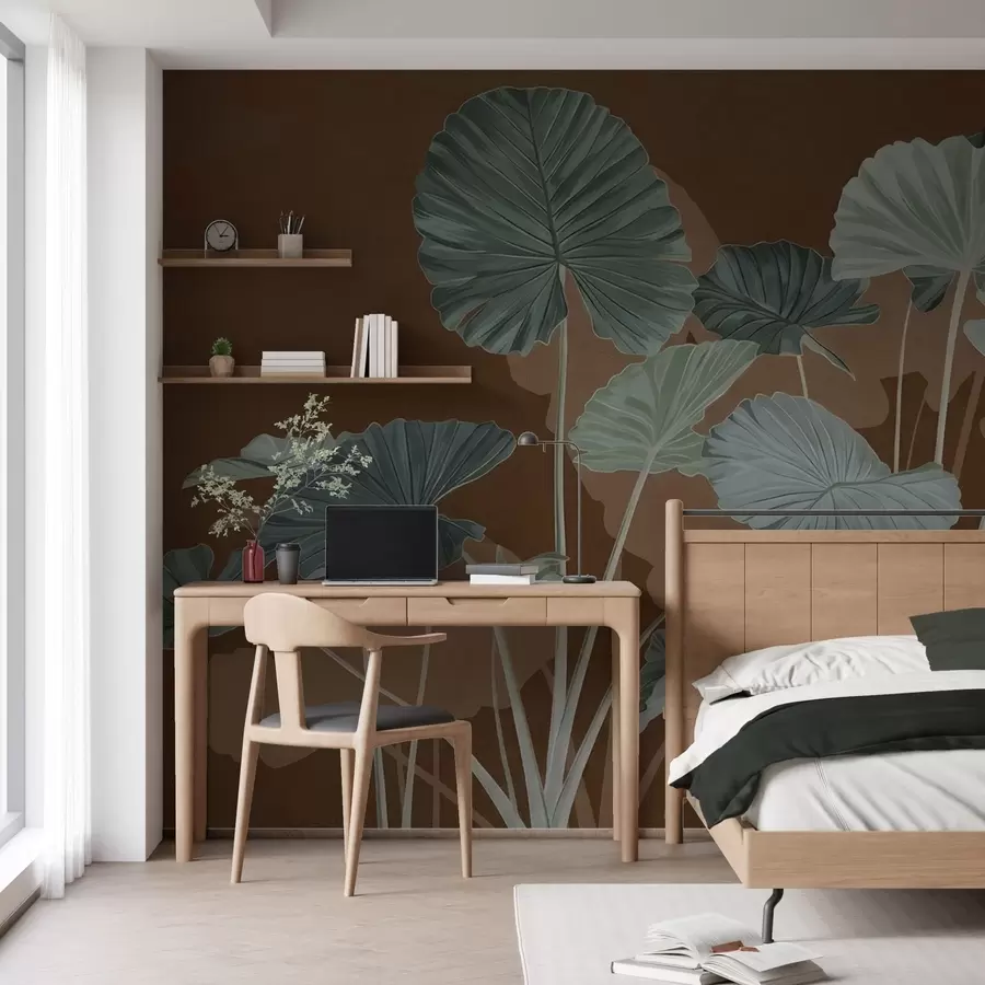 Papier peint photo Jardin des lotus peints w05364v1