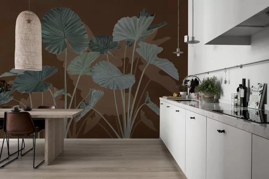 Papier peint photo Jardin des lotus peints w05364v1