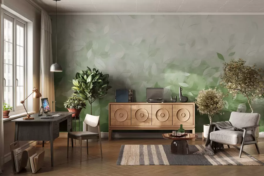 Fotobehang Bladeren fluisteren w05277v1