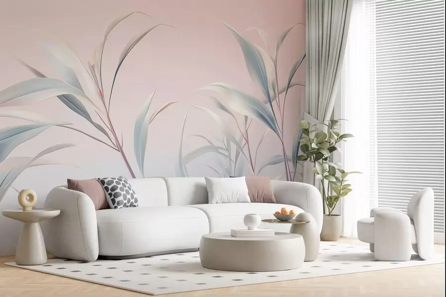 Papier peint photo Élégance royale des feuilles w05361