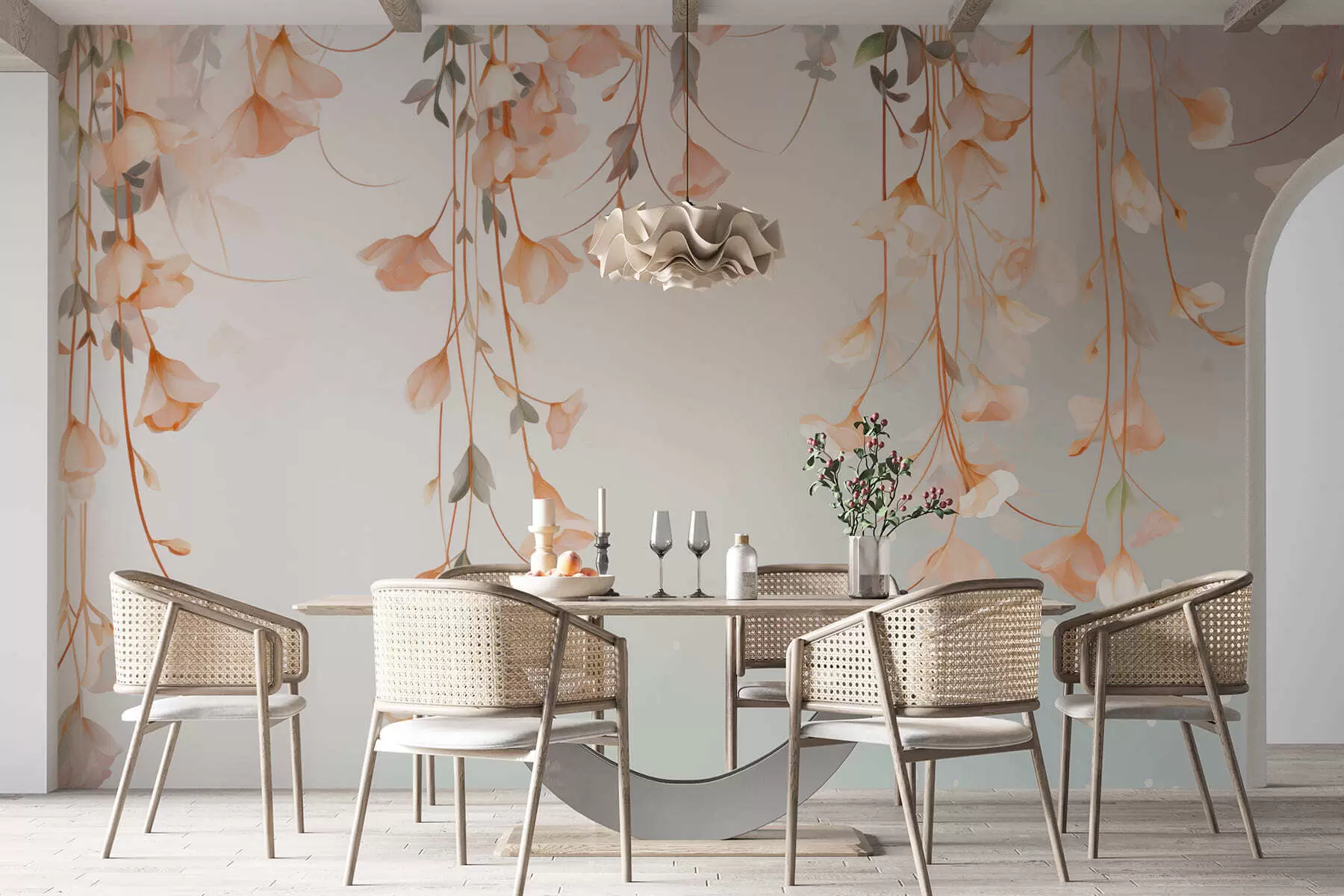 Papier peint photo Branches florales suspendues w05344