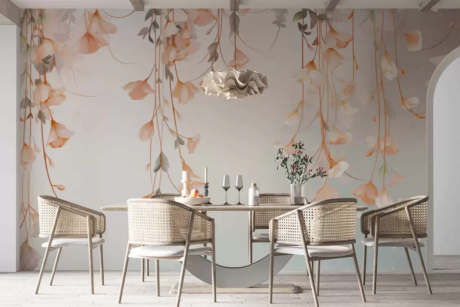 Papier peint photo Branches florales suspendues w05344