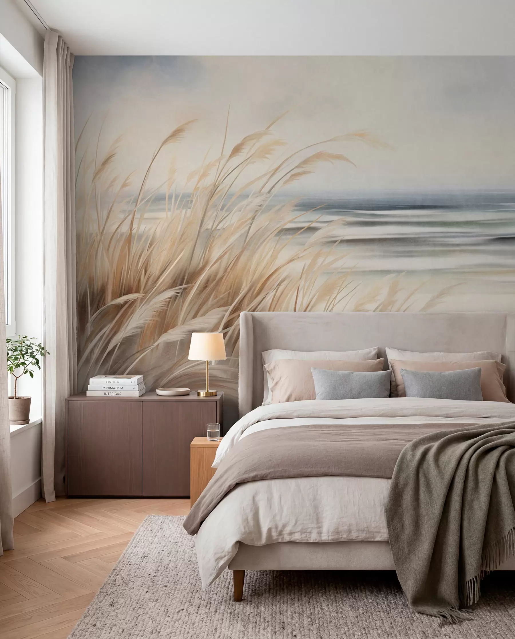 Papier peint photo Herbes du rivage w09739
