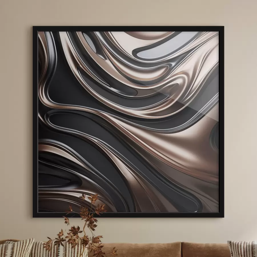 Papier peint photo Art abstrait aux motifs tourbillonnants f48400