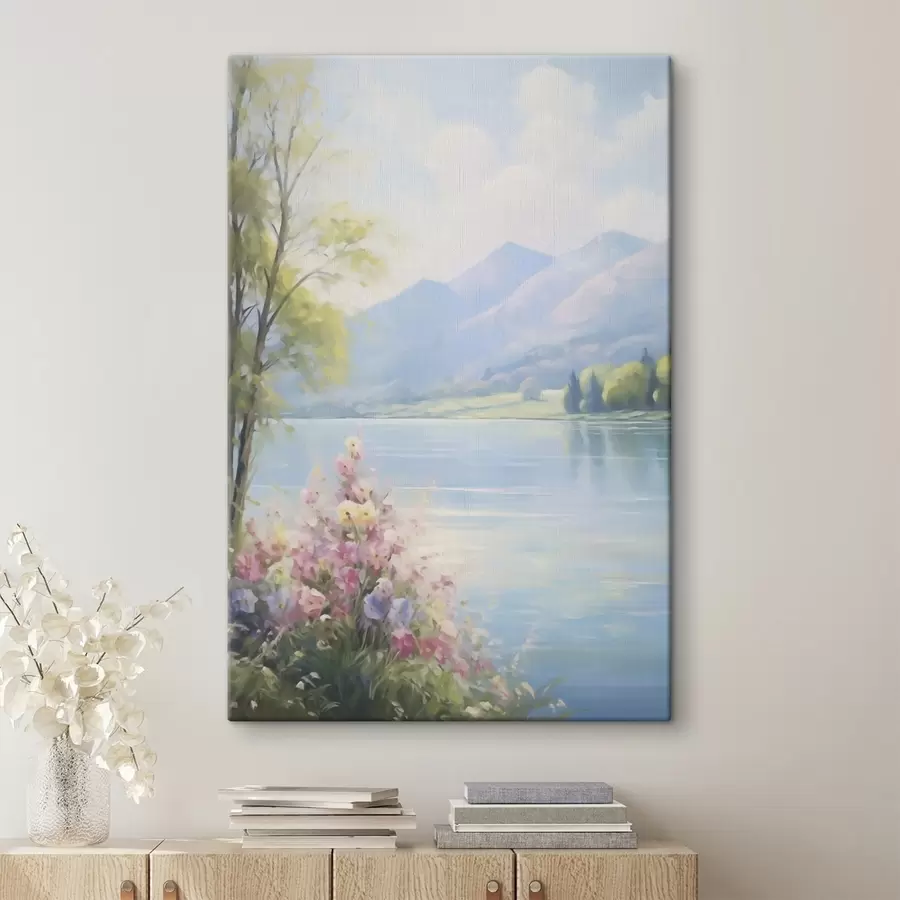  Peintures Reproduction d'un tableau représentant un paysage lacustre s48423