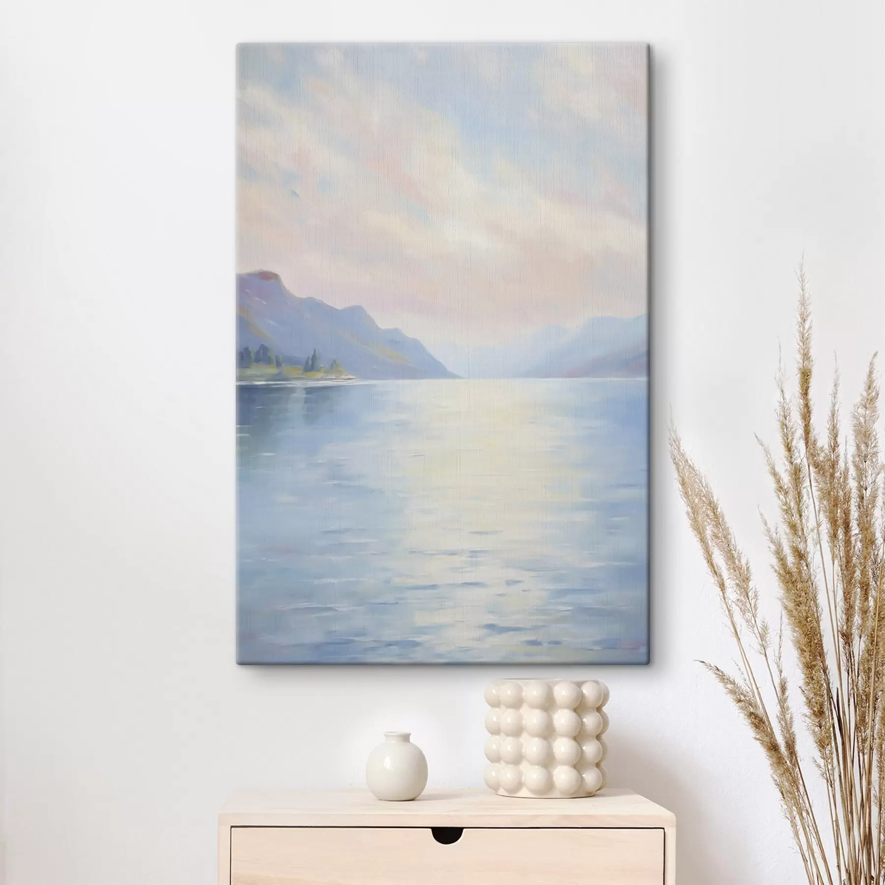  Schilderijen Schilderij met een afbeelding van een meer s48424