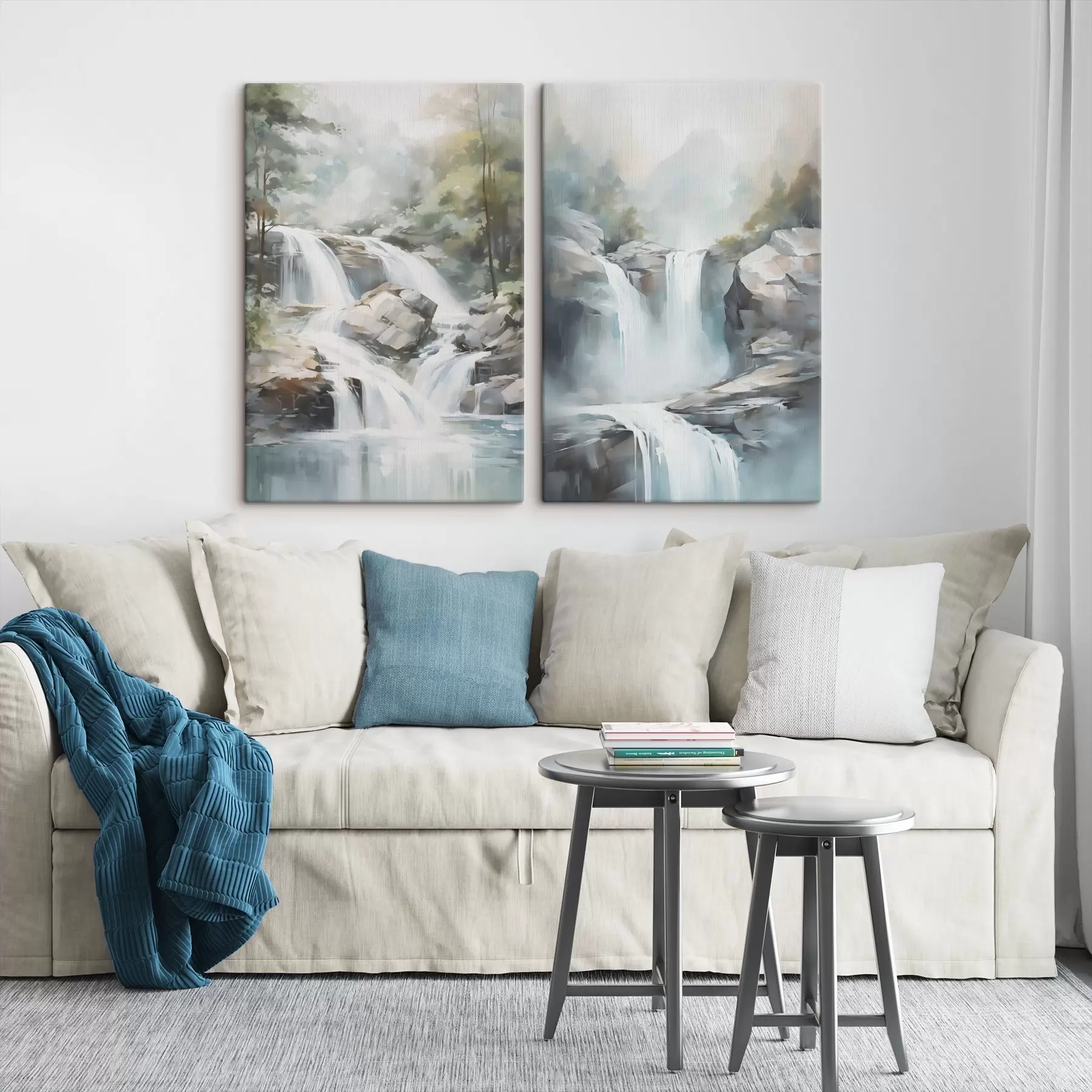  Peintures Imitation d'une cascade dans une peinture m30212