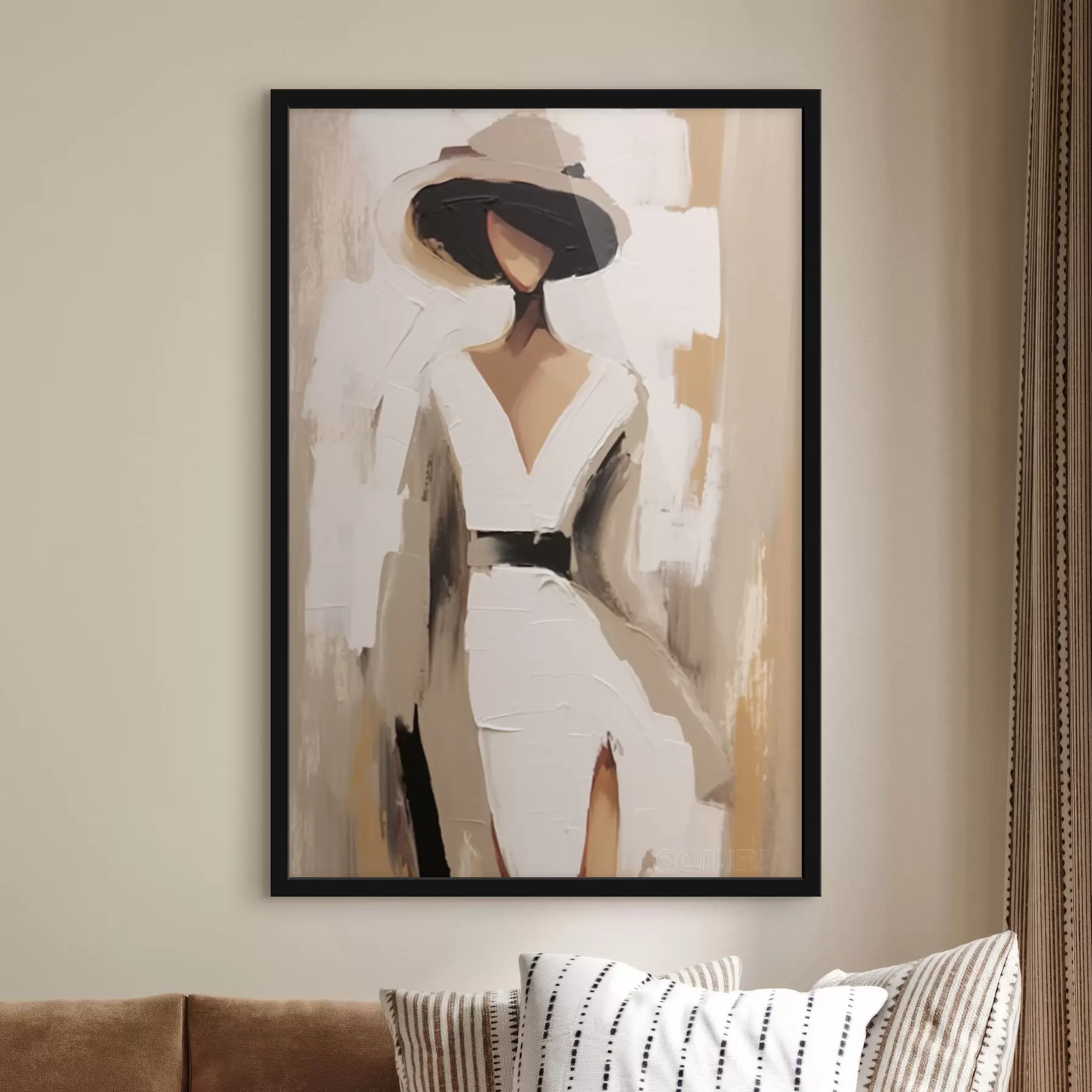 Papier peint photo Une femme au chapeau f48426