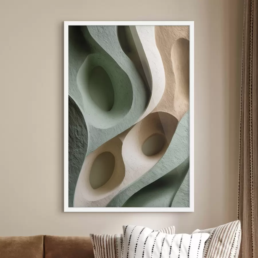 Fotobehang Samenstelling van organische vormen f48430