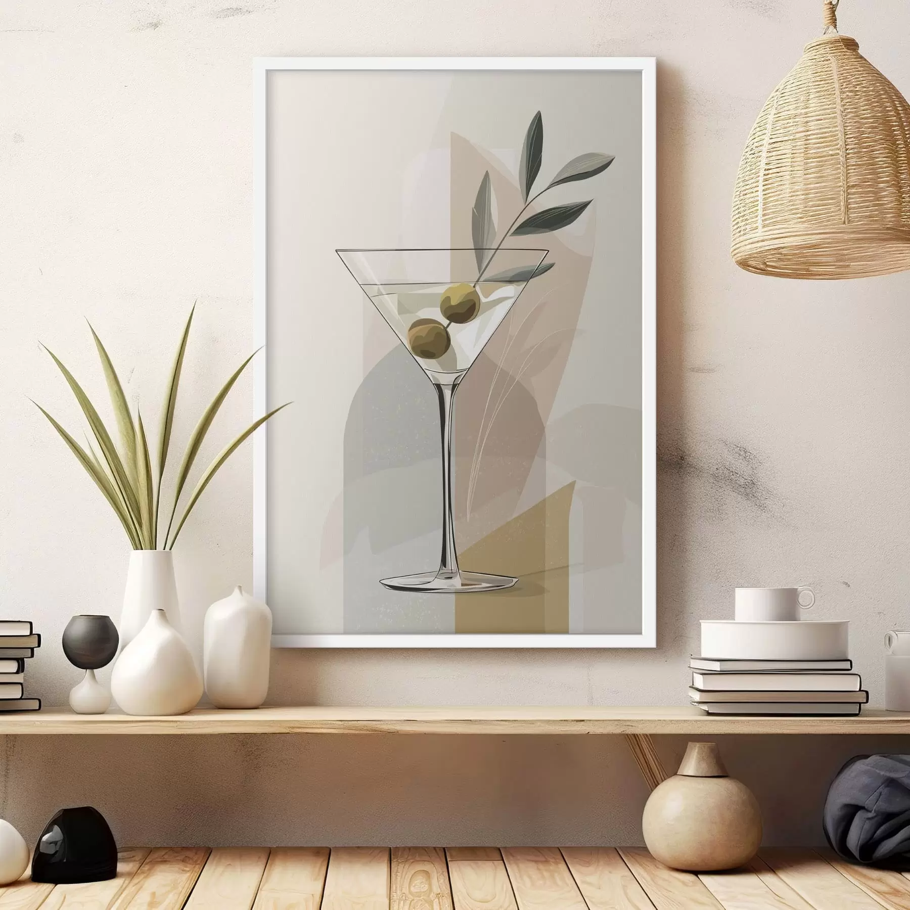 Papier peint photo Vase minimaliste avec une branche f48437