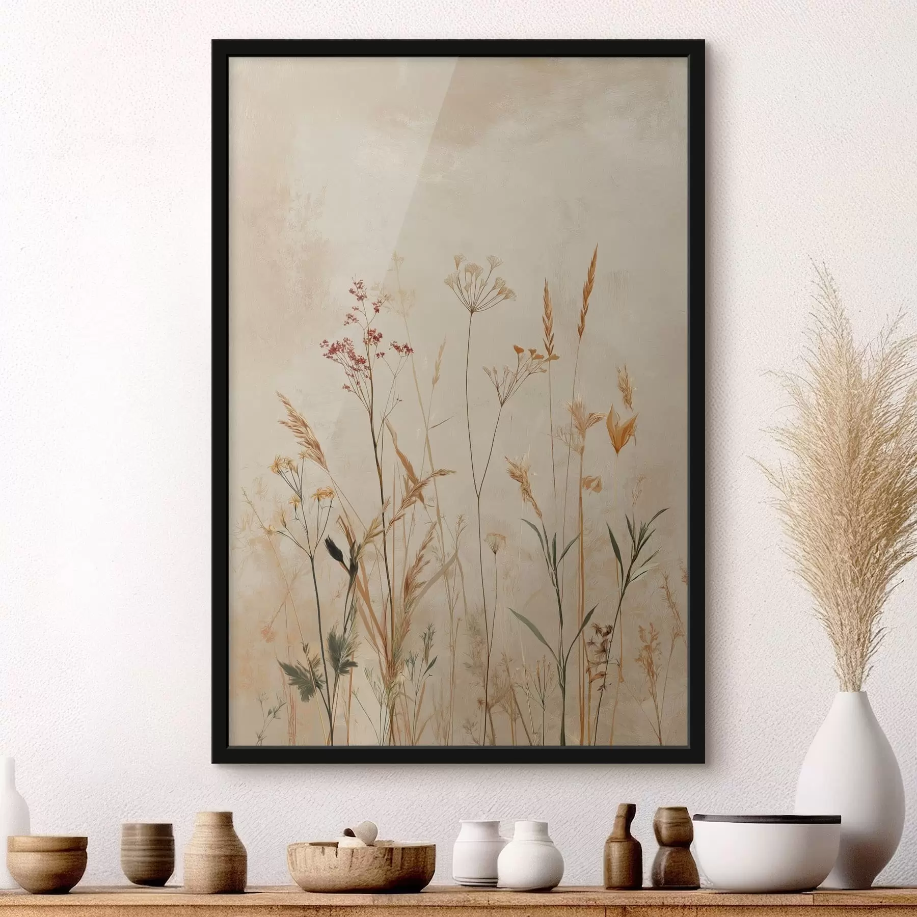 Papier peint photo Tiges florales légères f48441
