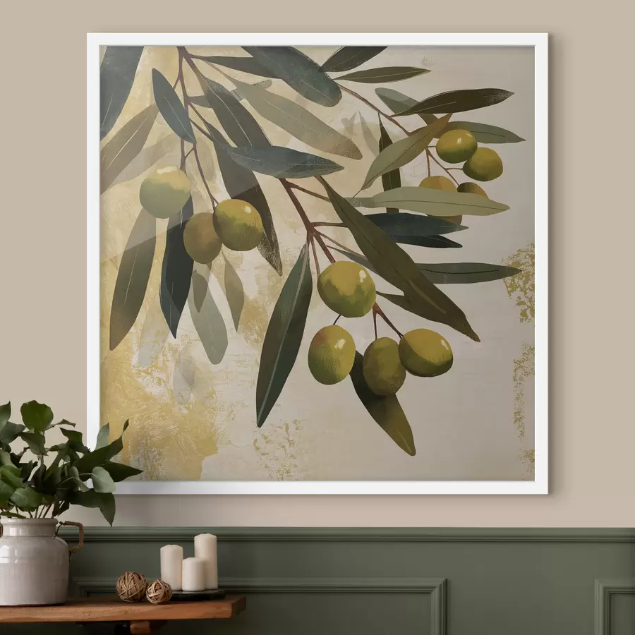 Papier peint photo Feuilles d'olivier f48464