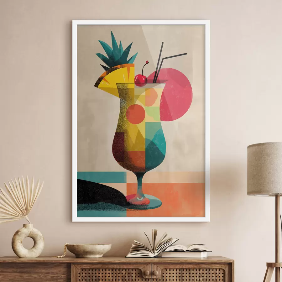 Papier peint photo Illustration d'un cocktail de fruits f48471