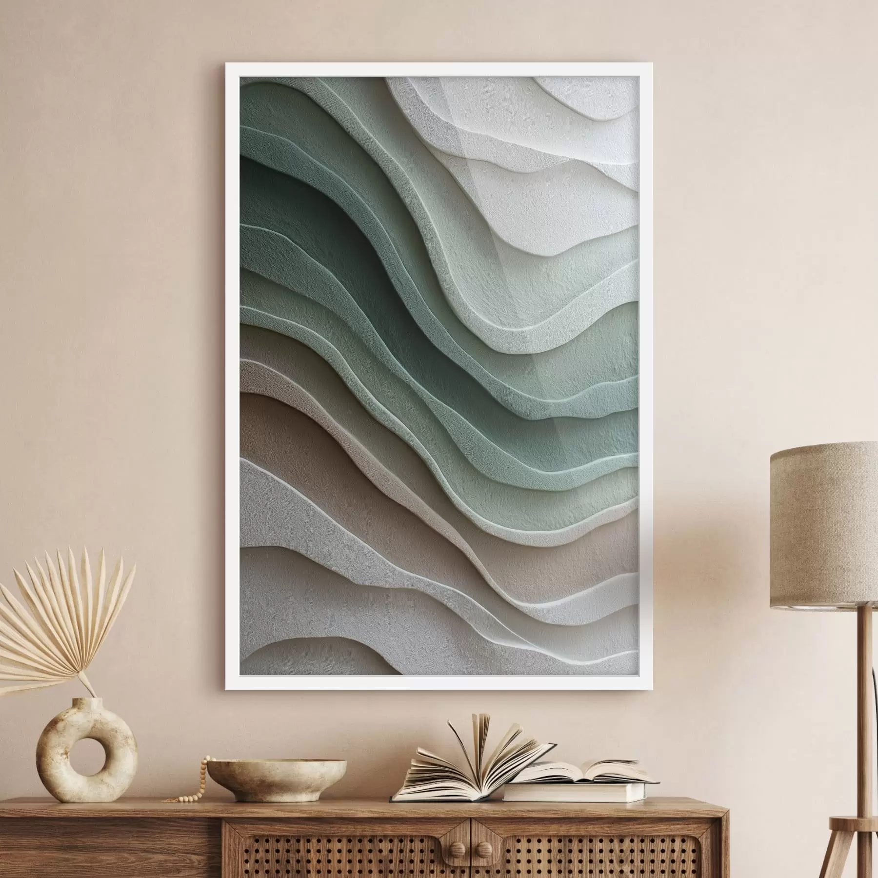 Papier peint photo Vagues abstraites en superposition f48474