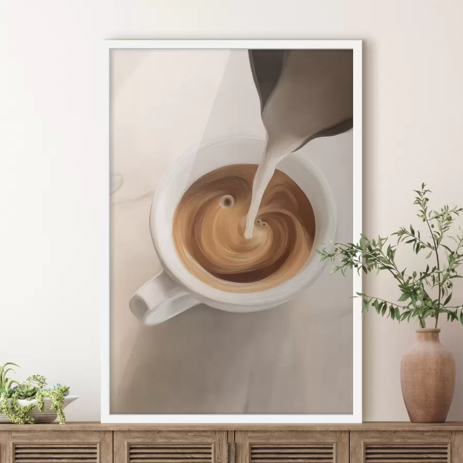 Papier peint photo Gros plan sur une tasse de café f48475