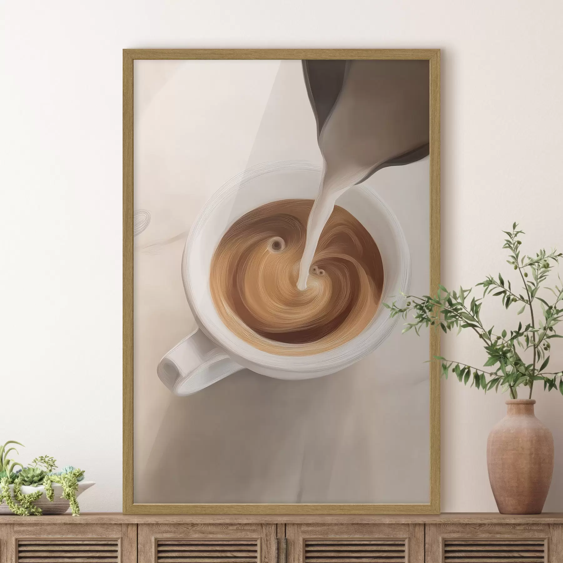 Papier peint photo Gros plan sur une tasse de café f48475