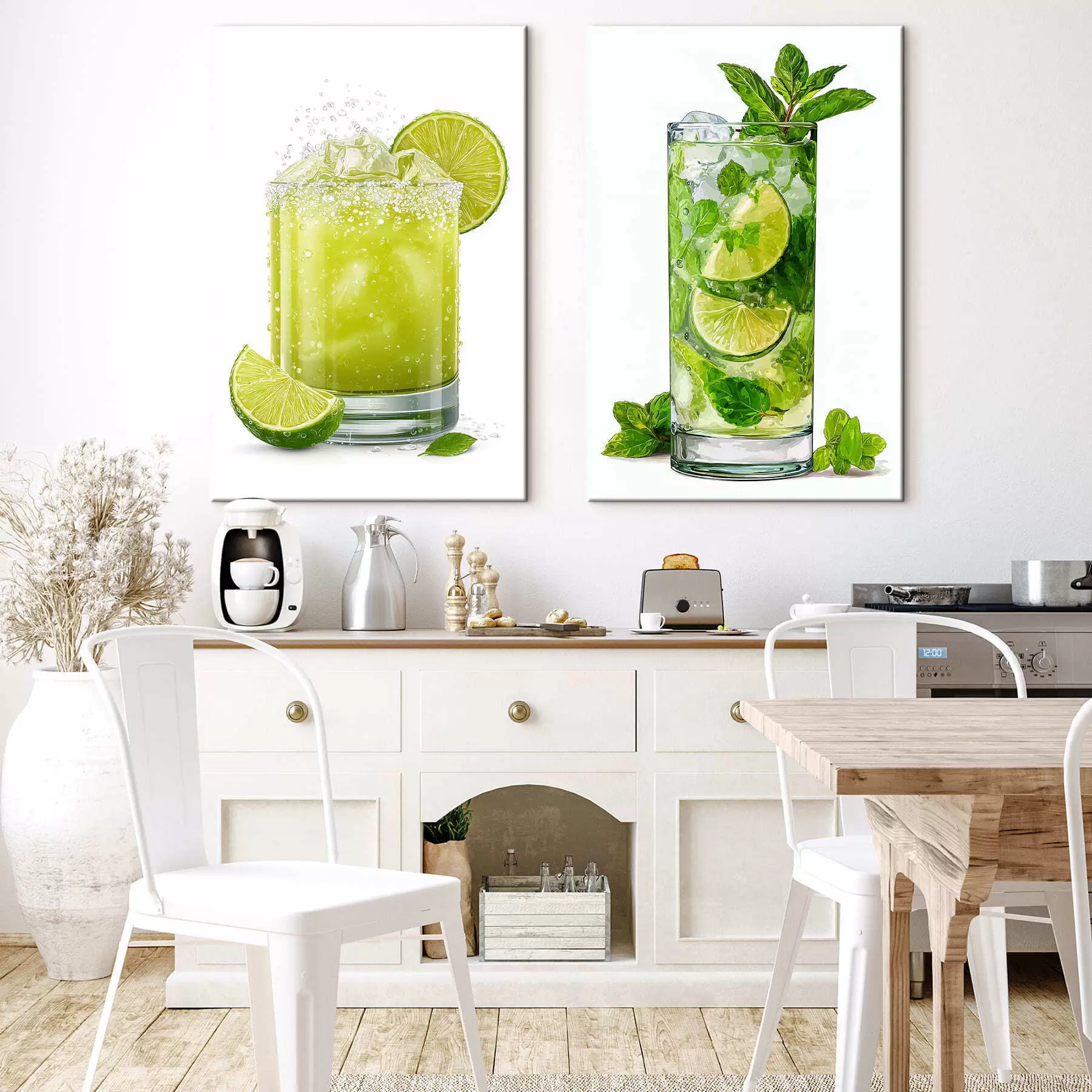  Schilderijen Set martiniglazen m30220