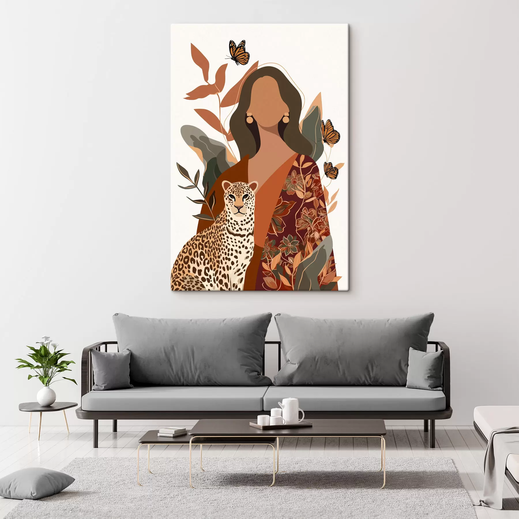  Peintures Femme en tenue à motifs s48434