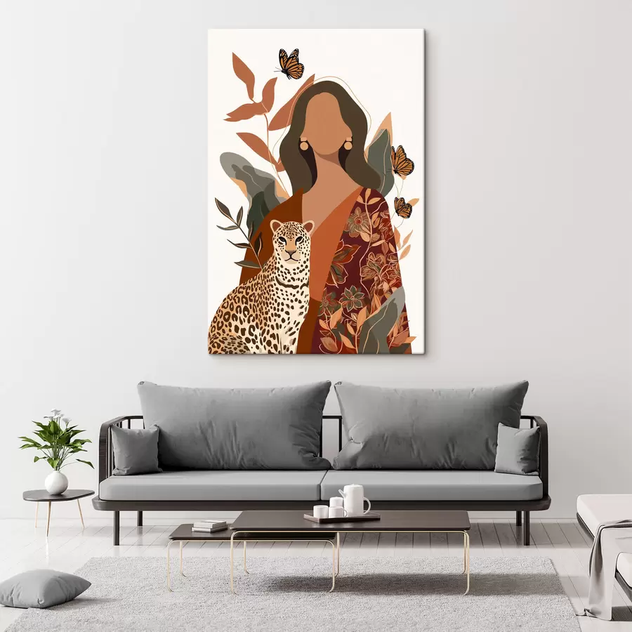  Peintures Femme en tenue à motifs s48434