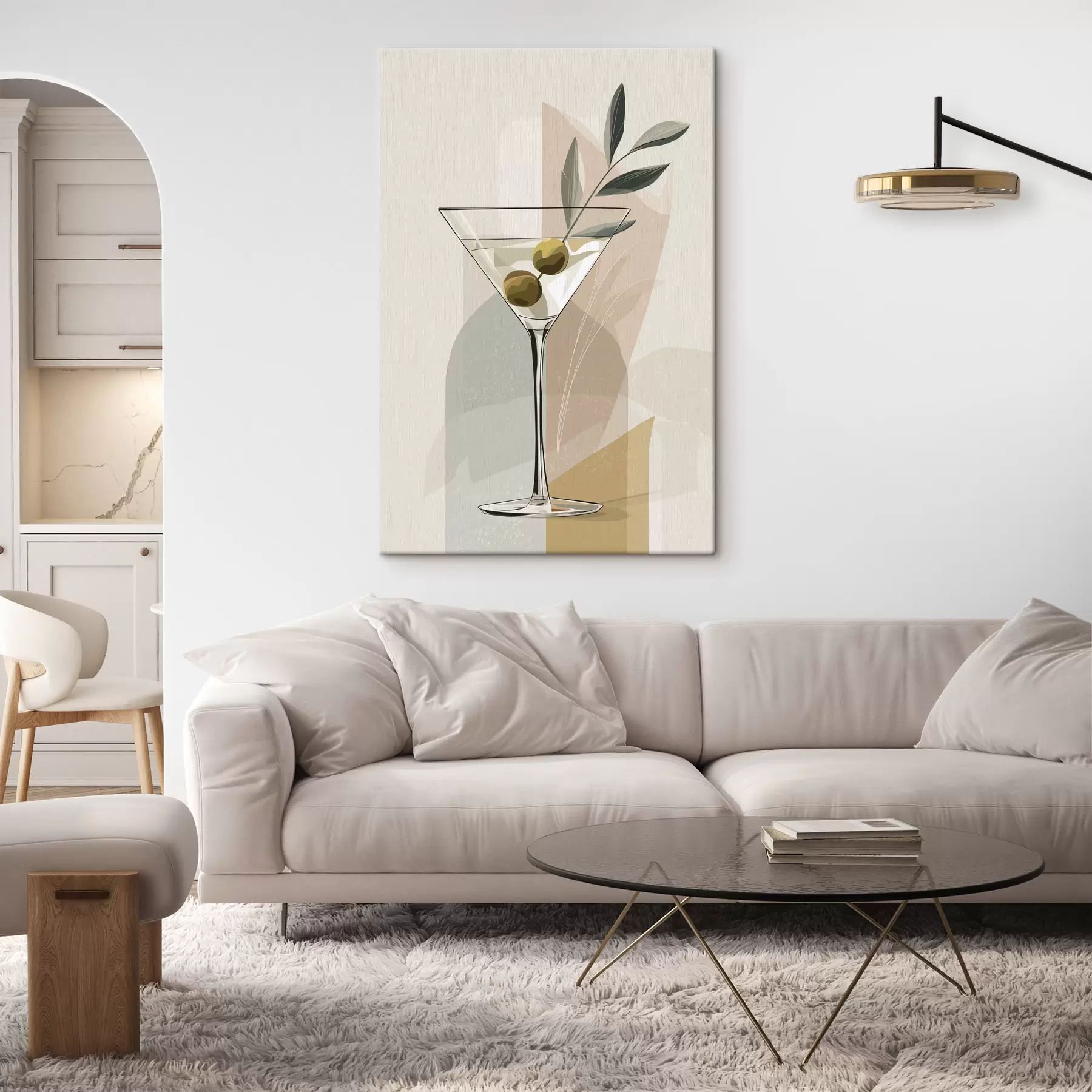  Peintures Vase minimaliste avec une branche s48437