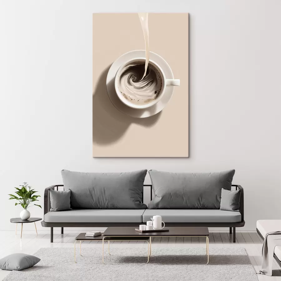  Peintures Vue de dessus d'une tasse à café s48438