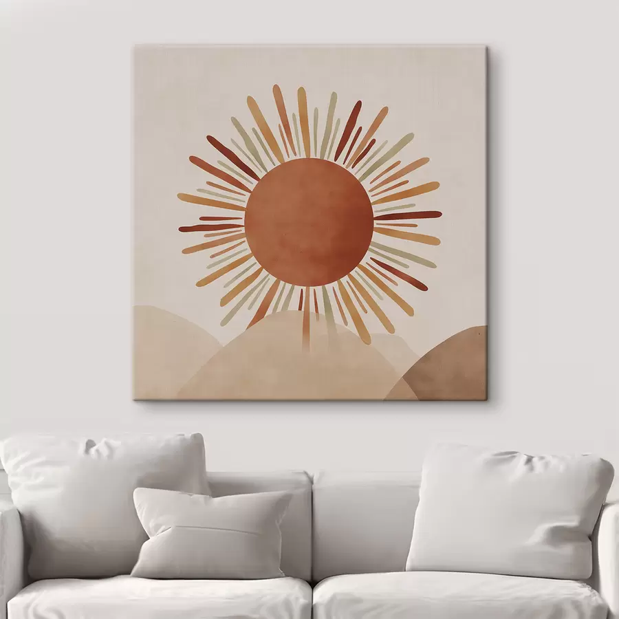  Peintures Illustration d'un soleil avec des rayons s48455