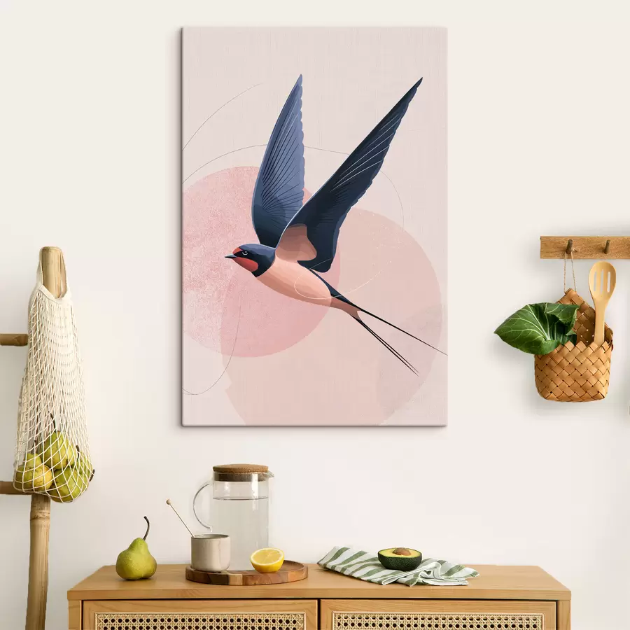  Peintures Silhouette d'oiseau en vol s48456